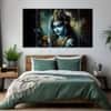 The Castle Decor Krishna Ji Wall Painting Wooden Framed 27x48 Inch (Style 32)