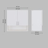 2 Doors Modular Wall Mounted Kitchen Cabinet With Organizer Shelf In Highland Pine Finish