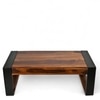 Hudson Sheesham Wood Contemporary Rectangle Coffee Table In Provincial Teak Finish