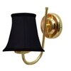 Devansh Gold Wall Mounted Lamp With Black Cotton Shade