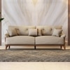 Veronica 3 Seater Fabric Sofa in Honey Beige Colour