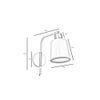 Norell White Metal Wall Light