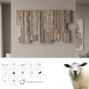 Beige Abstract Geometric Handmade Natural Wool Wall Art 7 x 5 Feet