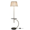 Jigger Metal Multiutility Shelf Floor Lamp With Beige Shade