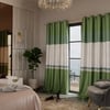 Stoa Paris Satin Curtain for Door, 70% Blackout Curtains, Set of 2, Versailles - Majestic Meadow with Back Lining