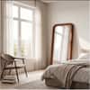The Artment Unbreakable Brown Square Puff Floor Mirror (160 x 50) cm