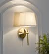 Dryden Shine Brass Finish Metal Wall Light