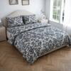Orion White & Blue Floral Cotton Bedding Set Super King 275 X 275 Cms Bed Sheet 2 Pillow Covers Dohar 240 X 220 Cms Threads
