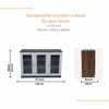 Viona Engineered Wood Display Bar Unit Columbian Walnut Frosty White