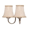Devansh Dual Steel Metal  Wallmounted Lamp With Beige Jute  Shade
