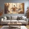 The Castle Decor Jesus Wall Painting Wooden Framed 27x48 Inch (Style 1)