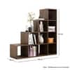 Hexa Engineered Wood Bookshelf Multipurpose Storage Rack in Flower Wenge Colour