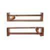 Floating teak wall shelf for powder room SET OF 2 (18.5x3.2x4.1)