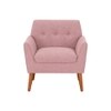 Thomas Boucle Fabric Arm Chair in Pink Colour