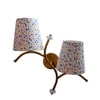 Devansh Metal Electric Wall Light in Gold Colour with Multi Shade Count of 2 Lights