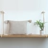 Mini Moss Knit Pale Whisper Cotton Cushion Cover 16X16  Inches