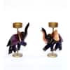 Desert Art Metal Handpainted Elephant Tealight Holder Set of 2