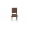 Newport wood Set of 2 Dining Chairs in Taupe Brown Velvet Upholstery with MAHAGONY FINISH