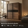 Avalon Engineered Wood 2 Sliding Door Wardrobe in Chocolate Oak Finish