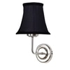 Devansh Steel  Wall Mounted Lamp With Cotton Off Black Shade