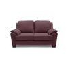 Farina 2 Seater Half Leather Sofa in Wine Colour