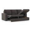 Kowloon Sectional Sofa Cum Bed with Storage Colour Urban grey premium chenille
