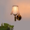Devansh Gold Wall Mounted Lamp With Beige Jute Shade