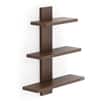 BLUEWUD Phelix Engineered Wood Wall Decor Floating Shelf Display Rack Decorative Hall D�cor for Living Room Home Furniture 3 Shelves (Wenge)