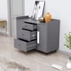 Hexa Red Multipurpose Storage Cabinet With 3 Drawer 2 Door in Slate Grey Colour