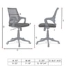 Ddeasirea Mid Back Ergonomic Chair in Black Colour