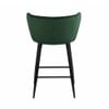 Doe Buck Velvet Counter Height Bar Stool in Green Colour