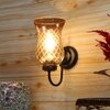 Devansh Metal Electric Wall Light in black Colour with Lavender Shade Count of 1 Light