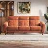 Ronan 3 Seater Fabric Sofa In Rust Colour