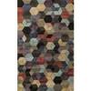Jaipur Rugs Geometric Wool And Viscose 5x8 Feet Ebony And Black Olive Hand Tufted Rug Carpet