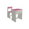 Utopia Extendable Toddler Study Desk and Chair Set in Barbie Pink Colour
