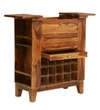 Winfrey Sheesham Wood Bar Cabinet In Rustic Teak Finish