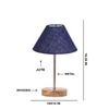 Devansh Blue Jute Table Lamp With Natural  Wood Base  & Steel Pipe (10X16.25 Inches)-37
