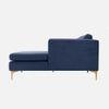 Brezza Sectional Fabric Sofa - Navy Blue