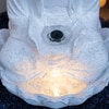 White Fiber Glass Avignon Lotus Buddha Indoor Water Fountain