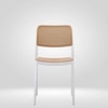 Kepler Brooks Zen Cafeteria Dining Chair in White Colour