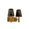 Devansh Metal Electric Wall Light in Gold Colour with off-white Shade Count of 1 Light