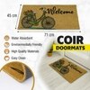 Luxe Home 100% Natural Coir Doormat Bicycle Print Design (71x45 cm)