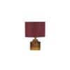 Millie Maroon Jute table lamp with Natural Wood Base