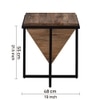 Metalsmith Solid Wood Side Table in Black Powder Finish