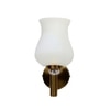 Devansh Metal Electric Wall Light in Gold Colour with White Shade Count of 1 Light