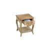 Amer Solid Wood Side Table, White finish