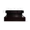 Graeae Solid Wood King Size Drawer Storage Bed In Melamine Finish