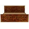 Moglis Solid Wood King Size Bed With Box Storage Bed In Honey Oak Finish