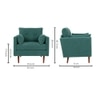 Arihana Boucle Fabric Arm Chair in Green Colour