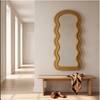 The Artment Mustard Ripple Edge Unbreakable Floor Mirror For Home (170 X 70 CM)